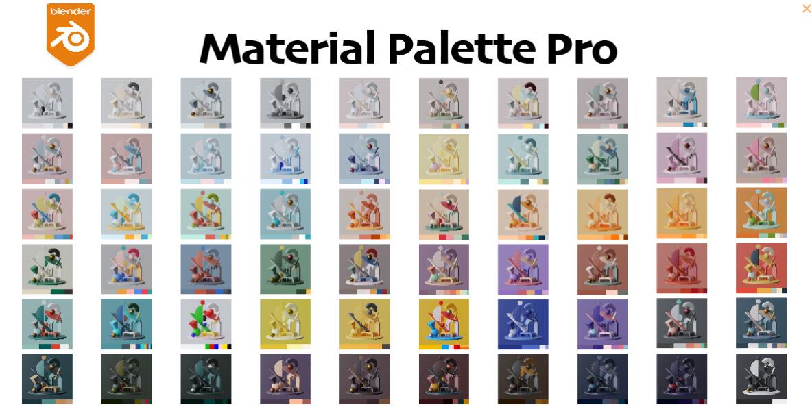 电商3D场景专业材质调色板Material Palette Pro，中文免费版下载！
