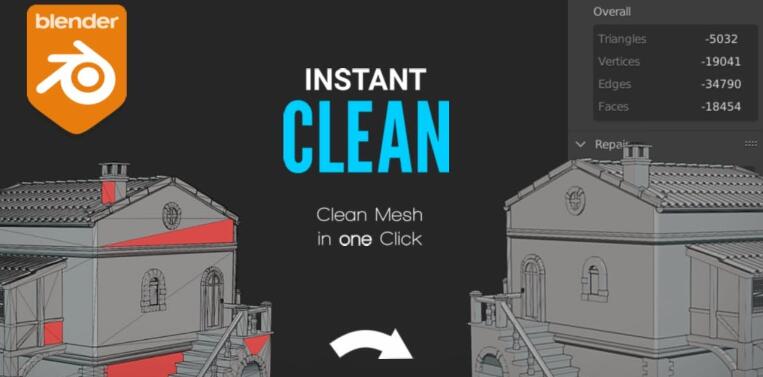 网格清理布线优化 Instant Clean V2.0.5，永久使用！
