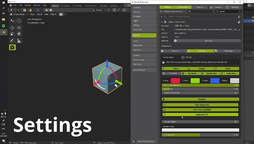 Gizmo PRO V3.3.1 模型中心轴点位置移动控制工具，永久使用！