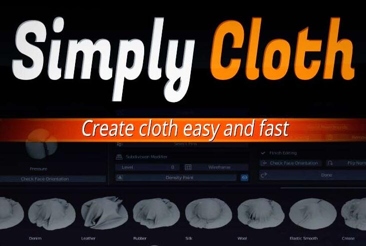 Simply Cloth Pro v2.4.2快速布料模拟生成器+预设百度网盘下载