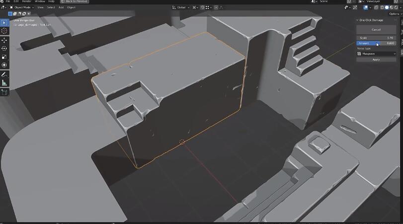 Blender模型破损老旧效果插件 OCD (One Click Damage) V1.8.0网盘下载
