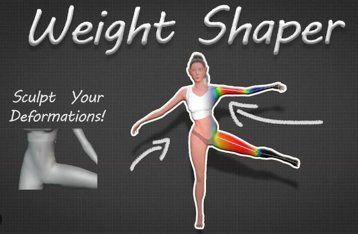 简化绑定权重绘制过程 Weight Shaper v1.1.0中文免费版下载！