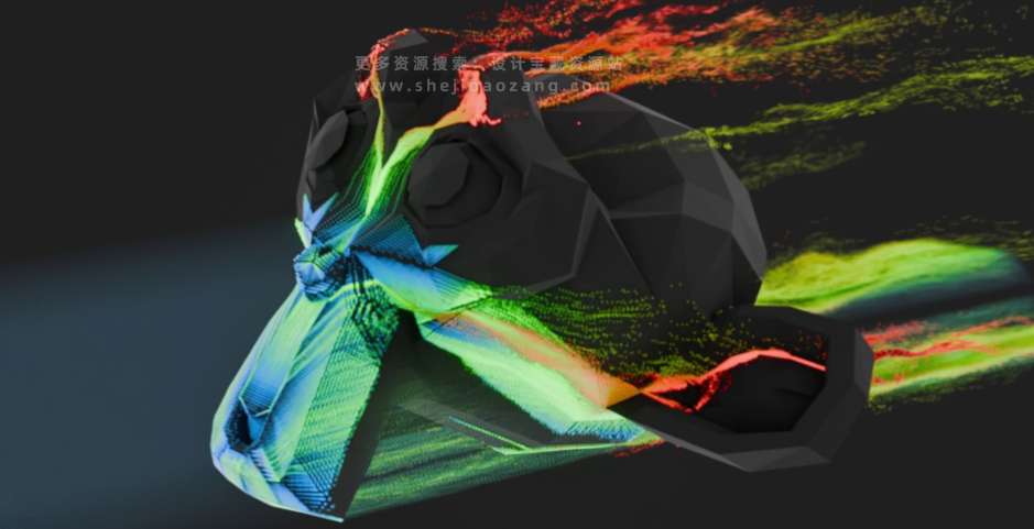 Blender空气动力学流线模拟器Aerodynamic Streamlines Simulator - Geometry Nodes，压缩包下载！