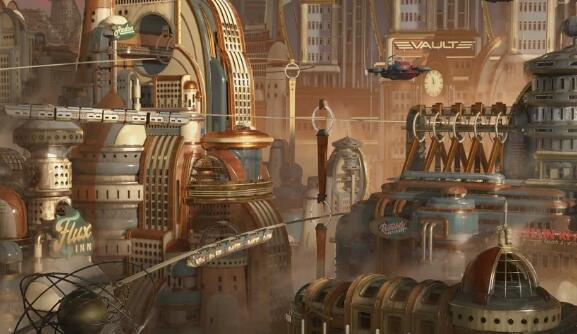 未来幻想科幻朋克乌托邦城市场景3D模型预设 AtomPunk+2K Textures下载