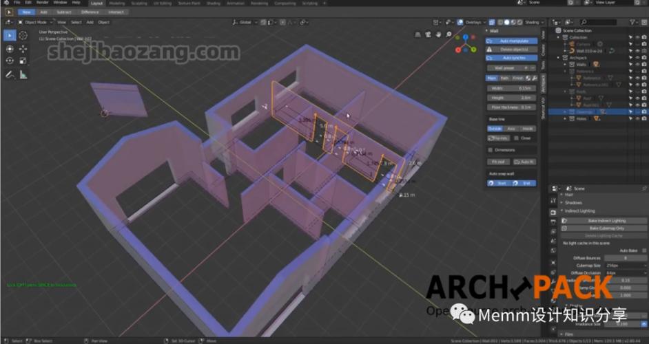 室内设计必备Bledner插件(中文)建筑可视化工作流程插件Archipack v2.5.1,官方下载! 室内设计必备Bledner插件(中文)建筑可视化工作流程插件Archipack v2.5.1,官方下载! - 腿腿教学网