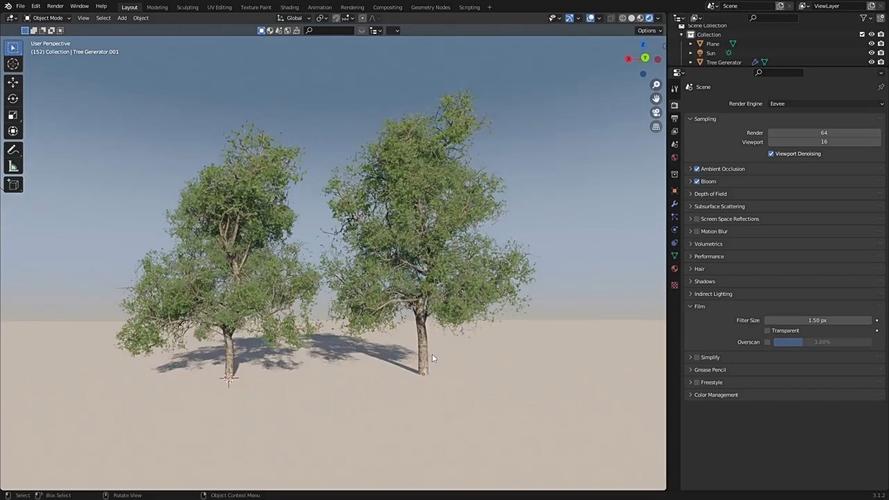 Blender插件-Tree Generator V2 三维绿植树木植物生成器,网盘下载! Blender插件-Tree Generator V2 三维绿植树木植物生成器,网盘下载! - 腿腿教学网