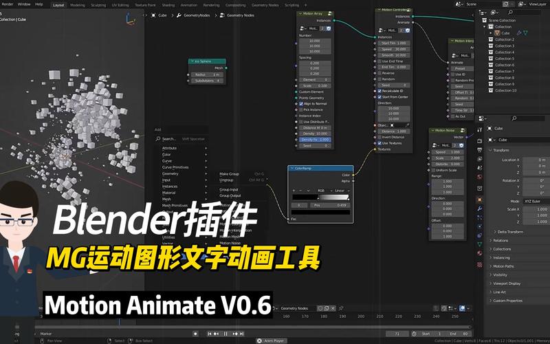 Blender插件一键生成MG动画Motion Animate V0.5,永久使用! Blender插件一键生成MG动画Motion Animate V0.5,永久使用! - 腿腿教学网