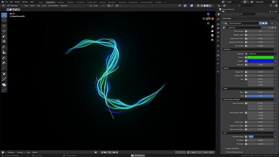 光线轨迹效果的Blender插件Light Trails Generator V1.1,压缩包下载! 光线轨迹效果的Blender插件Light Trails Generator V1.1,压缩包下载! - 腿腿教学网