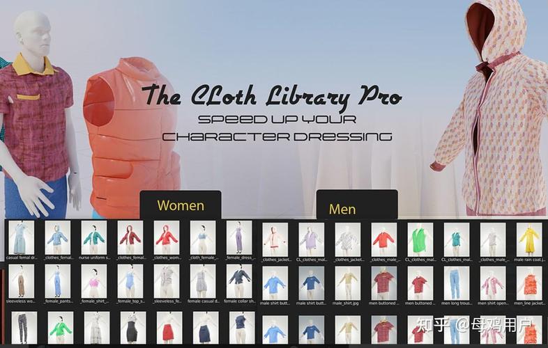 模拟真实服装Blender插件预设The Cloth Library 2，永久使用！ - 腿腿教学网