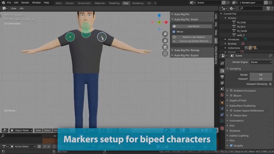 Blender插件 三维人物角色动作自动绑定 Auto-Rig Pro V3.68.24 + Quick Rig V1.25.17,附详细安装教程! Blender插件 三维人物角色动作自动绑定 Auto-Rig Pro V3.68.24 + Quick Rig V1.25.17,附详细安装教程! - 腿腿教学网