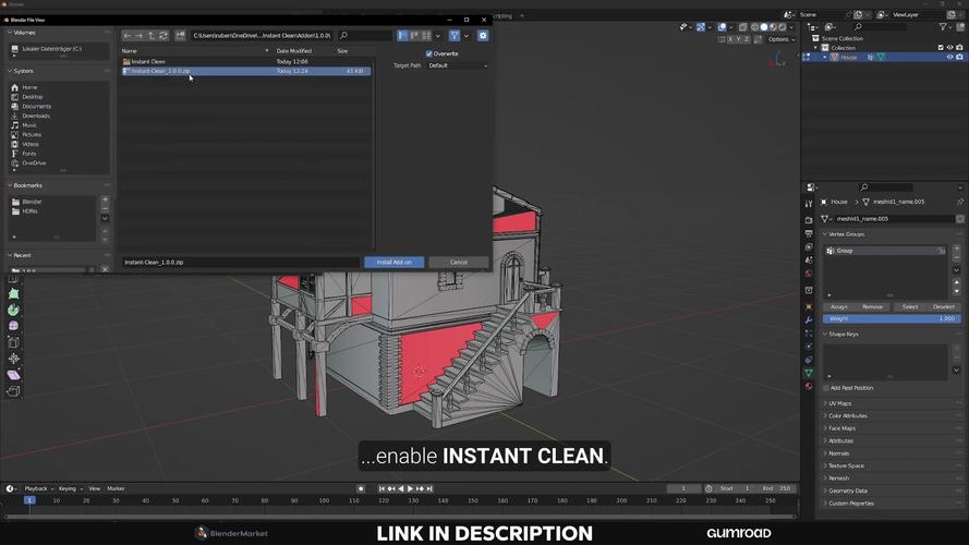 Blender插件 清理删除动画数据工具 Clean Keys v1.0,中文免费版下载! Blender插件 清理删除动画数据工具 Clean Keys v1.0,中文免费版下载! - 腿腿教学网