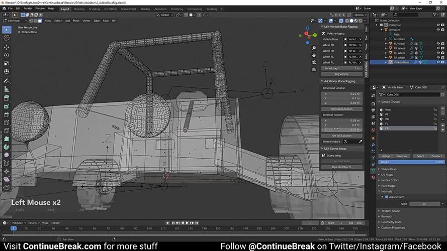 Blender插件 真实车辆装备绑定工具 RBC Rigging Addon v1.3.0，官方最新版！ - 腿腿教学网
