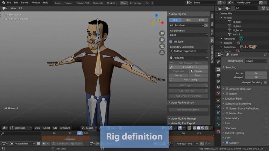 Blender插件 三维人物角色动作自动绑定 Auto-Rig Pro V3.68.33 + Quick Rig V1.26.16,附详细安装教程! Blender插件 三维人物角色动作自动绑定 Auto-Rig Pro V3.68.33 + Quick Rig V1.26.16,附详细安装教程! - 腿腿教学网