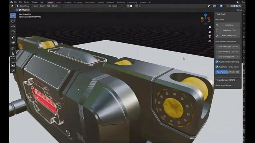 Blender插件-Just Panels V3.1.5 快速建模300种硬面预设，安装了的用户都说好！ - 腿腿教学网