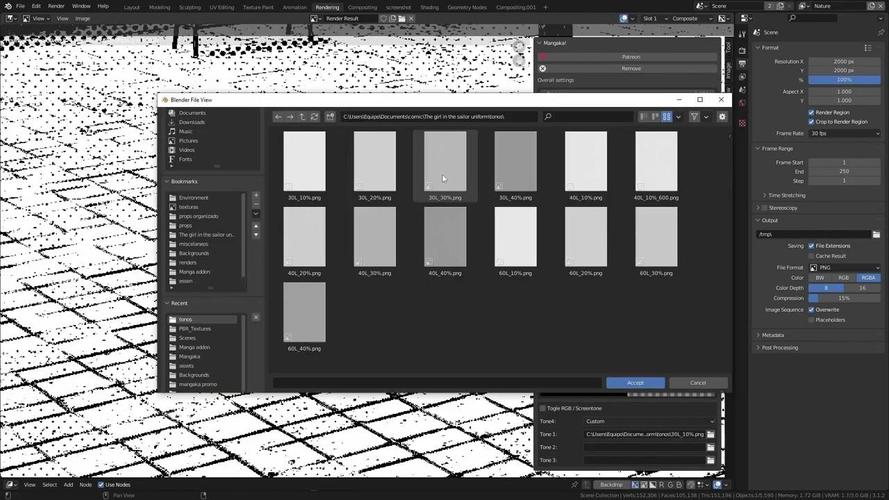Blender插件 轻松创造手绘卡通风格漫画背景Mangaka V4.0.0，最新版下载安装！ - 腿腿教学网