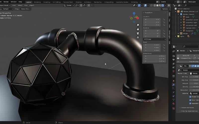 Blender插件 三维模型硬表面焊接 Welder V1.3.9,网盘下载! Blender插件 三维模型硬表面焊接 Welder V1.3.9,网盘下载! - 腿腿教学网