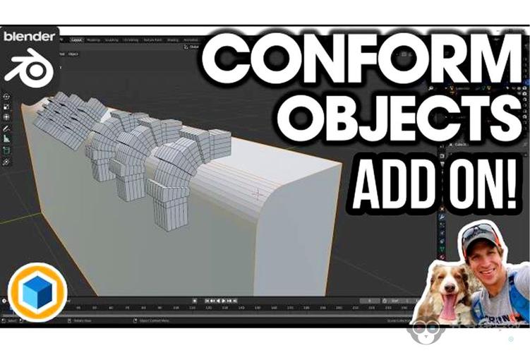 Blender插件 模型包裹贴合吸附工具 Conform Object v1.4.10,永久使用! Blender插件 模型包裹贴合吸附工具 Conform Object v1.4.10,永久使用! - 腿腿教学网