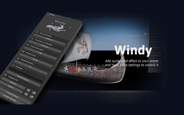 Blender插件 风吹摇曳模拟动画 Windy V1.0,附真实用户使用体验! Blender插件 风吹摇曳模拟动画 Windy V1.0,附真实用户使用体验! - 腿腿教学网