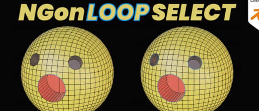 Blender插件 线条边缘选择 Ngon Loop Select V2.1.0，官方最新版！ - 腿腿教学网