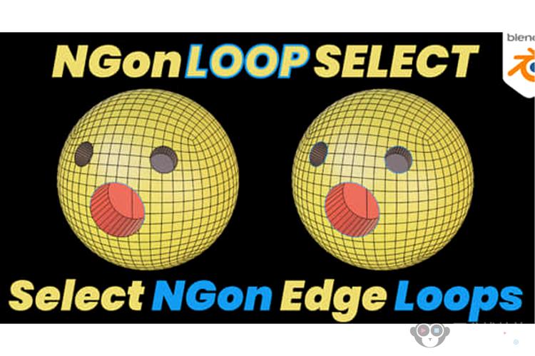 Blender插件 线条边缘选择 Ngon Loop Select V2.1.0，官方最新版！ - 腿腿教学网