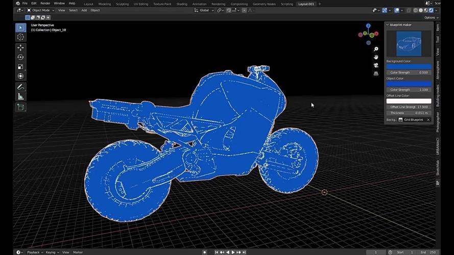 Blender插件 蓝图线框设计图渲染 Blueprint Maker V2,附真实用户使用体验! Blender插件 蓝图线框设计图渲染 Blueprint Maker V2,附真实用户使用体验! - 腿腿教学网