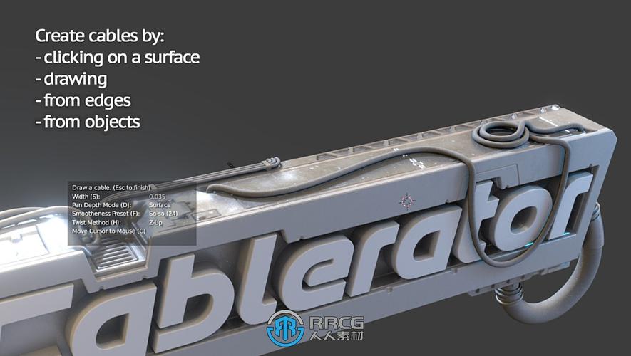 Blender插件 快速创建悬挂电缆线 Cablerator V1.4.8,官方最新版下载! Blender插件 快速创建悬挂电缆线 Cablerator V1.4.8,官方最新版下载! - 腿腿教学网