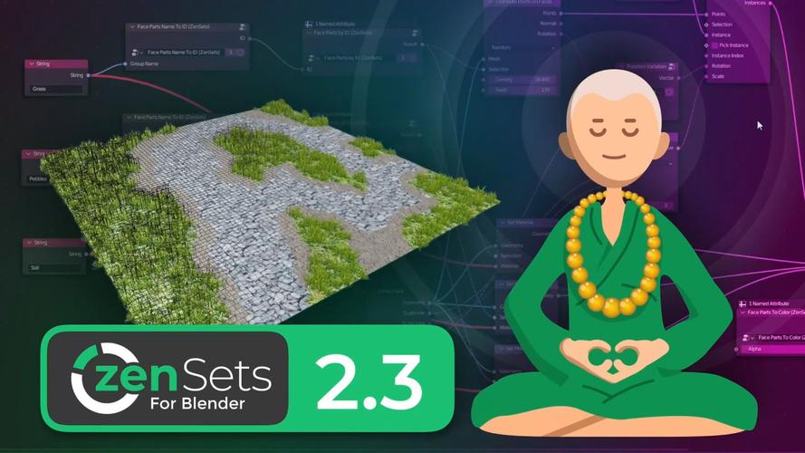 Blender插件 创建管理网格元素顶点组 Zen Sets v2.3.1，官方最新版下载！ - 腿腿教学网
