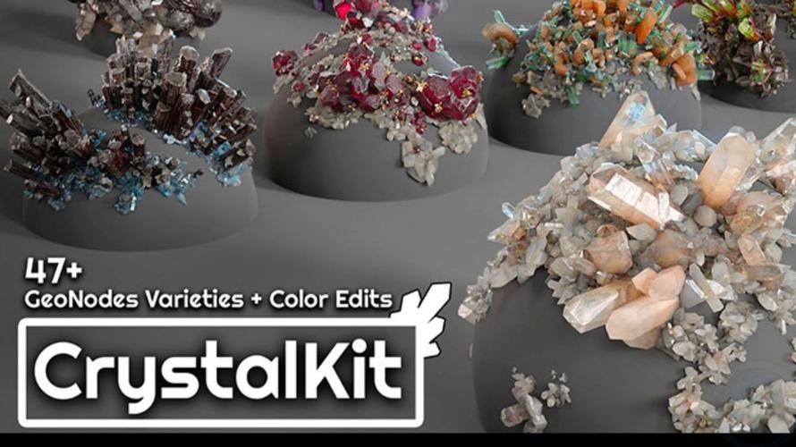 Blender插件 逼真水晶生长场景资产预设 Crystal Kit – 3D Asset Kit v1.2+使用教程,官方最新版下载! Blender插件 逼真水晶生长场景资产预设 Crystal Kit – 3D Asset Kit v1.2+使用教程,官方最新版下载! - 腿腿教学网