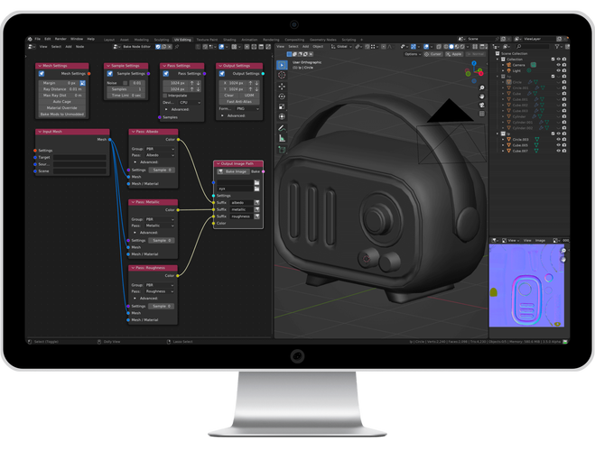 Blender插件 贴图烘焙工具 Bake Wrangler V1.6.1，官方最新版下载！ - 腿腿教学网