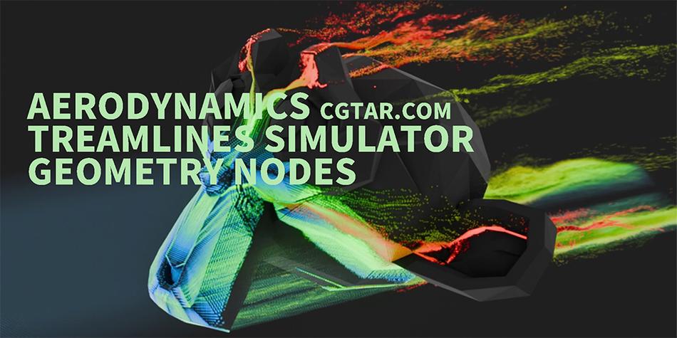 Blender空气动力学流线模拟器Aerodynamic Streamlines Simulator - Geometry Nodes,压缩包下载! Blender空气动力学流线模拟器Aerodynamic Streamlines Simulator - Geometry Nodes,压缩包下载! - 腿腿教学网