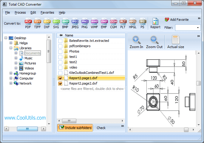 Total CAD Converter图纸选择与预览界面