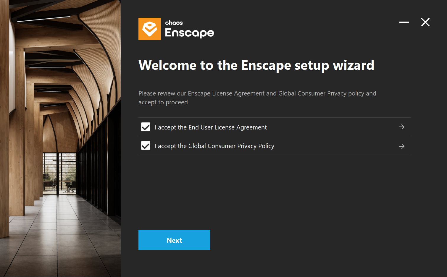 Enscape安装向导欢迎界面