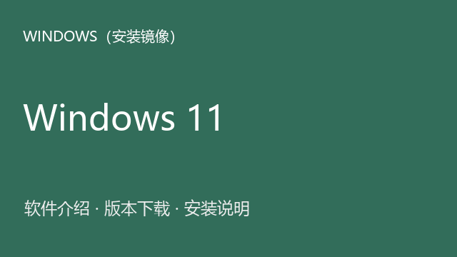 Windows 11 ISO镜像（发行编号未标注）下载｜软件介绍与安装说明