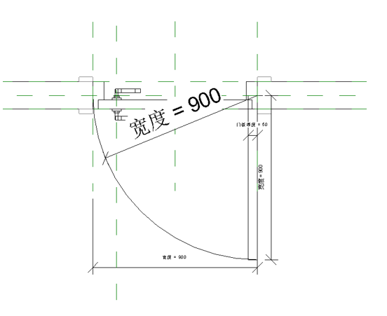 image.png 腿腿教学网-BIM等级考试二级建筑教程 |2.10 普通门族实例——平面表达