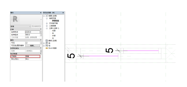腿腿教学网-BIM等级考试二级建筑教程 |2.12 双扇推拉窗族实例