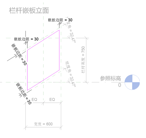 image.png 腿腿教学网-BIM等级考试二级建筑教程 | 公制栏杆-嵌板
