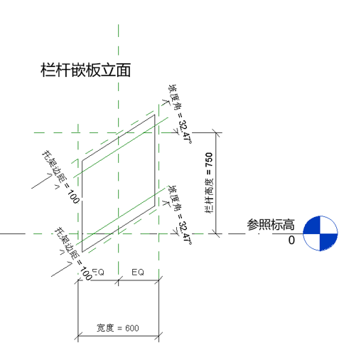 image.png 腿腿教学网-BIM等级考试二级建筑教程 | 公制栏杆-嵌板
