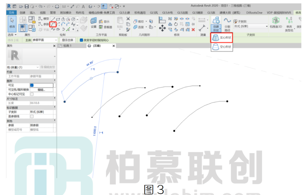 腿腿教学网-BIM教程 | Revit在项目中如何根据体量生成不规则面模型的图文教程