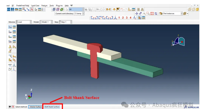 腿腿教学网-Abaqus螺栓载荷教程 | 载荷、预载和连接