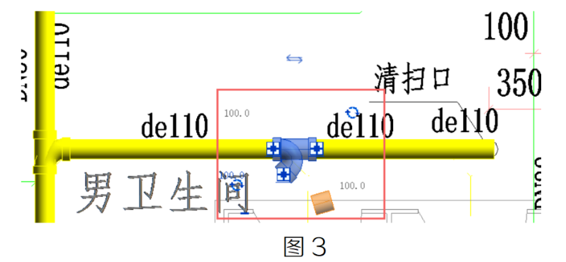 腿腿教学网-Revit中顺水三通方向不对解决方法的图文教程
