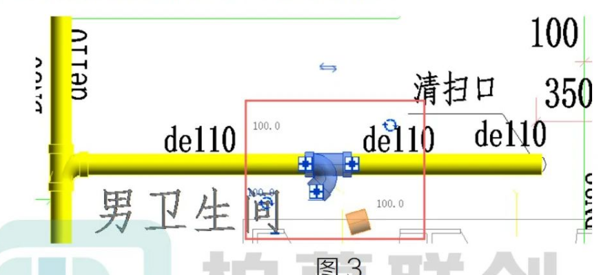 腿腿教学网-Revit中顺水三通方向不对怎么改的图文教程