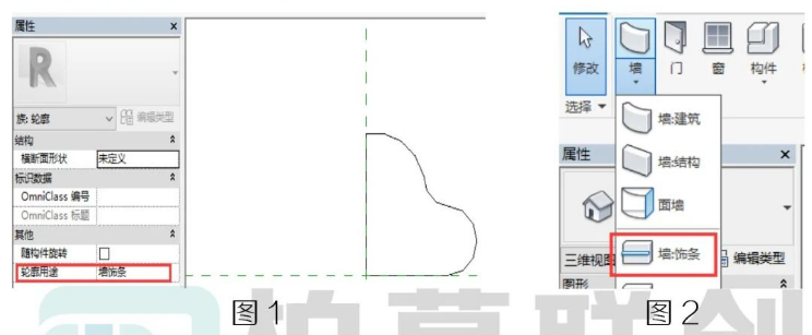 腿腿教学网-Revit中墙饰条的转角回墙图文教程