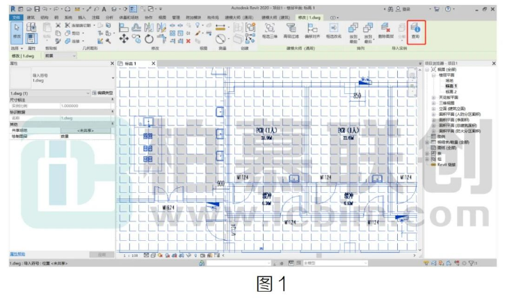 腿腿教学网-Revit中被CAD图层遮挡无法放置构件图文教程（文/baishao）