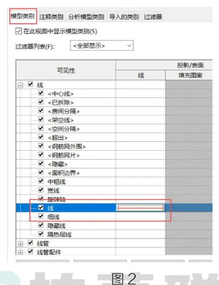 腿腿教学网-Revit中线颜色的不同设置方法及区别图文教程（文/十二）