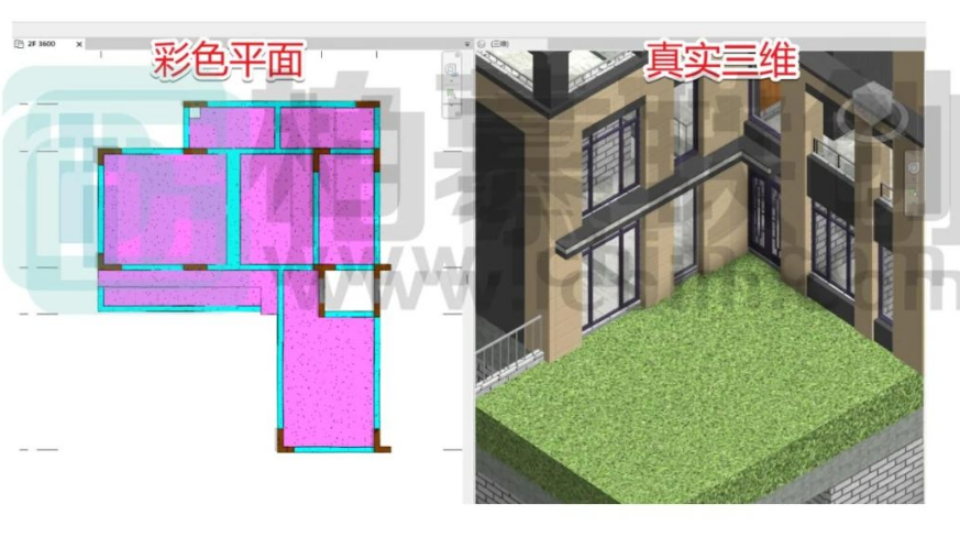 image.png 腿腿教学网-Revit中提高彩色图纸的质感方法的图文教程