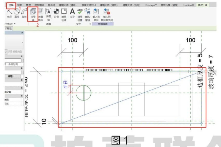 腿腿教学网-BIM教程 | Revit详图线的巧妙应用方法的图文教程（文/程先陶）