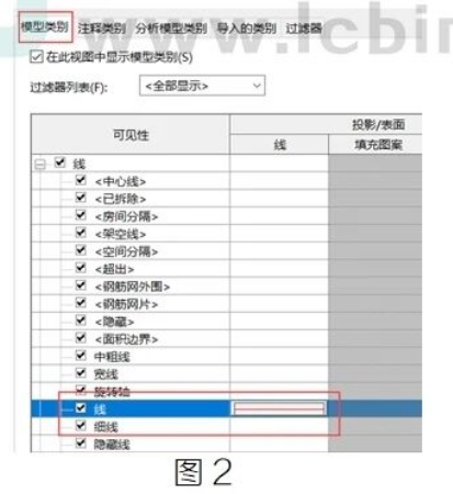 腿腿教学网-BIM教程 | Revit中线颜色的不同设置方法的图文教程（文/十二）